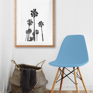 Palm Tree Print, Tropical Print, Black And White Palm, Printable Palm, California Tree Art, Tropical Wall Art, Tropical Decor, Large Poster image 4