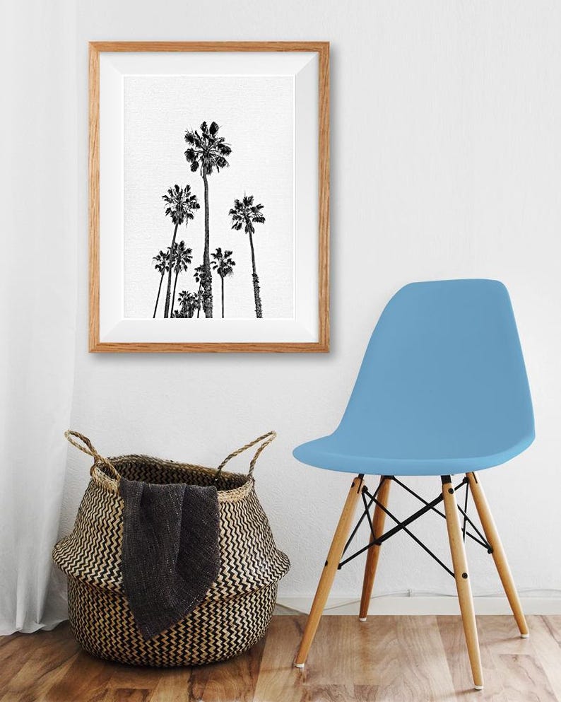 Palm Tree Print, Tropical Print, Black And White Palm, Printable Palm, California Tree Art, Tropical Wall Art, Tropical Decor, Large Poster image 4