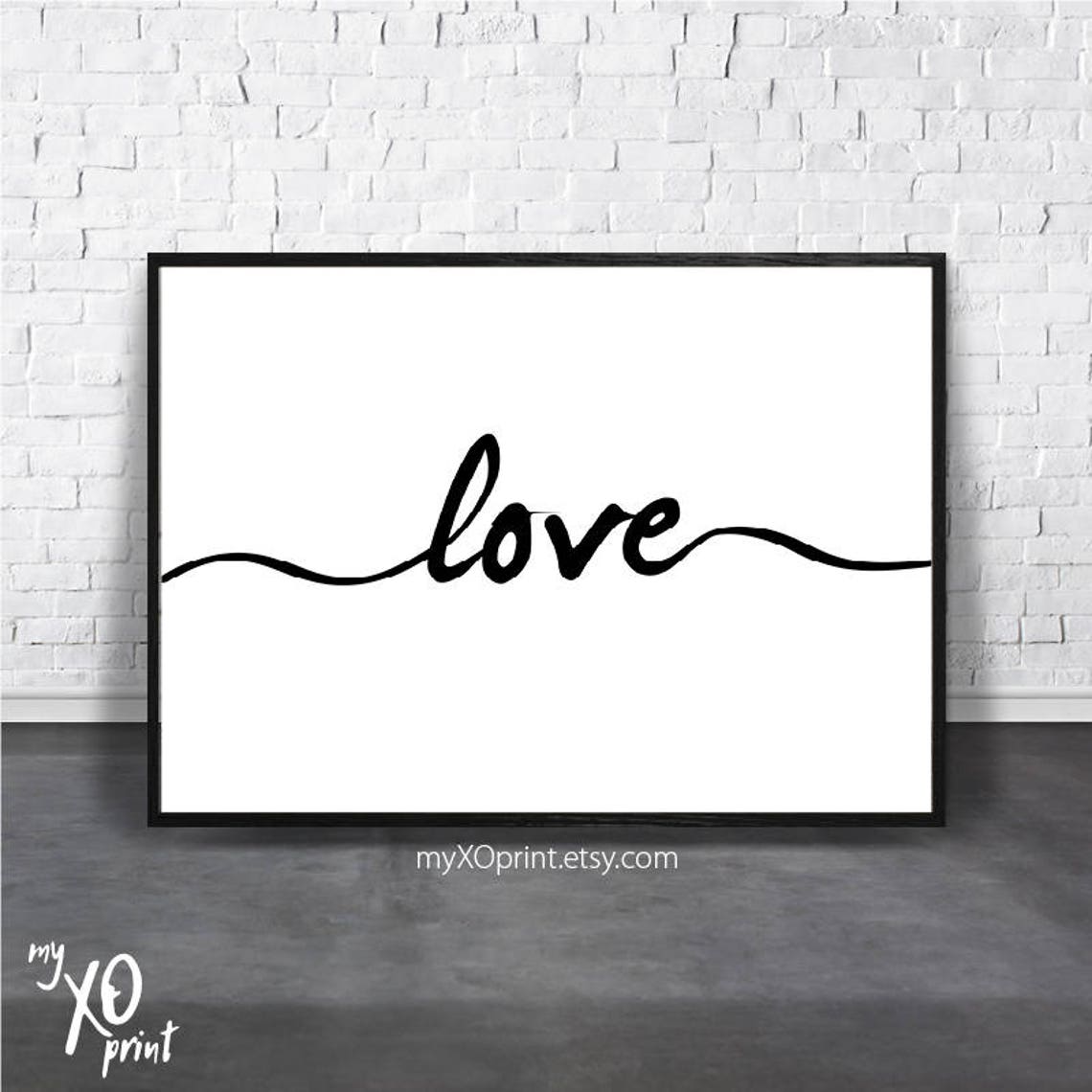 Love Printable Art Modern Wall Decor Love Print Wall Art - Etsy