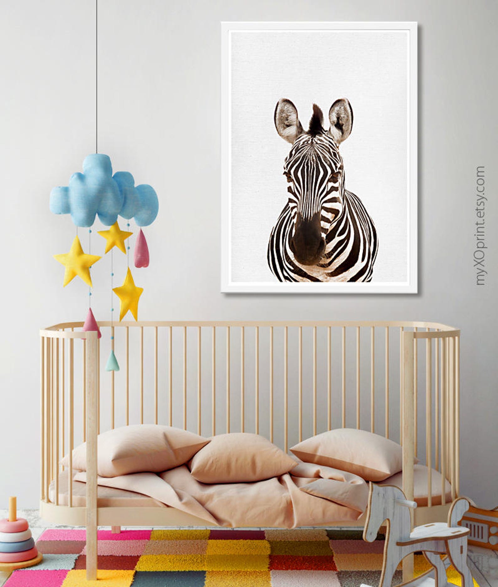 Zebra Print Nursery Animal Print Safari Nursery Decor Baby Etsy