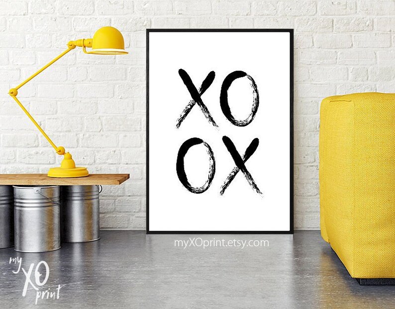 XOXO Print Love Art Print Printable Art Bedroom Wall Art Etsy
