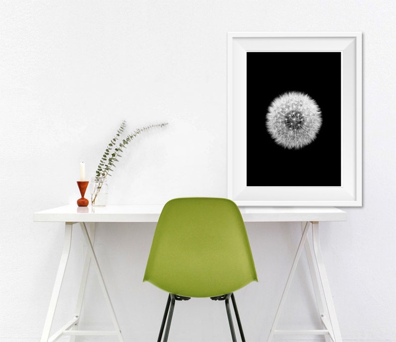 Make A Wish Art Dandelion Wall Print White Plant Print Etsy Make a wish art dandelion wall print white plant print etsy