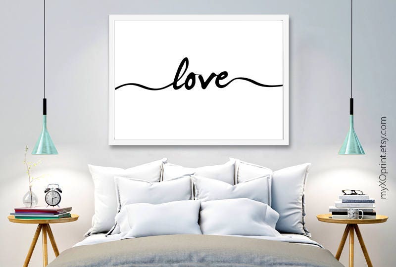 Love Printable Art Modern Wall Decor Love Print Wall Art - Etsy