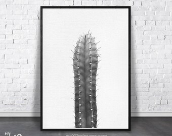 Black And White Art, Cactus Print, Cactus Wall Art, Printable Art, Western Art, Desert Art, Cactus Photo, Digital Download, Succulent Print