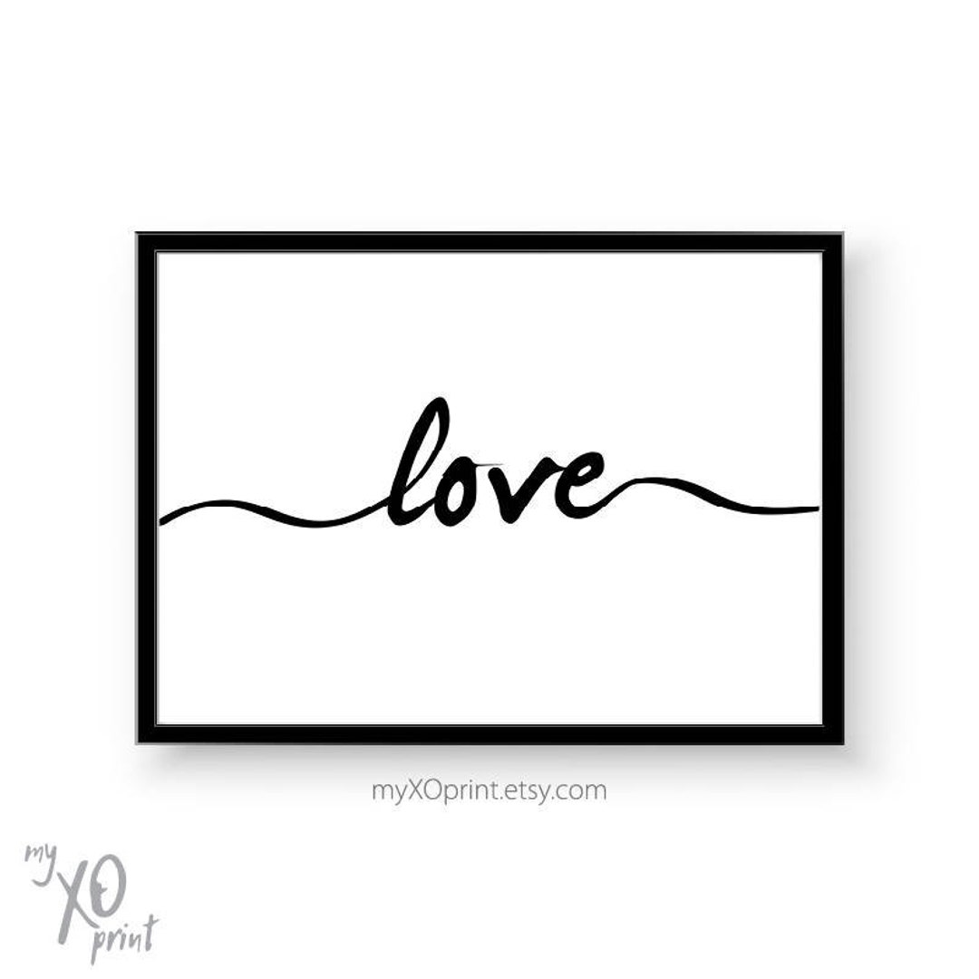 Love Printable Art Modern Wall Decor Love Print Wall Art Etsy