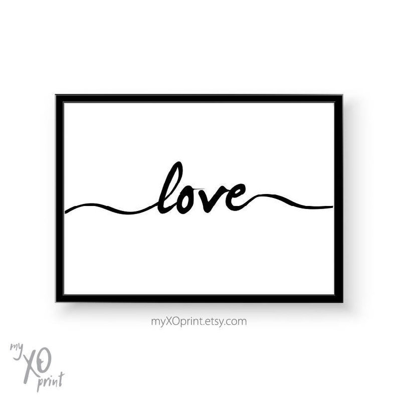Love Printable Art Modern Wall Decor Love Print Wall Art - Etsy