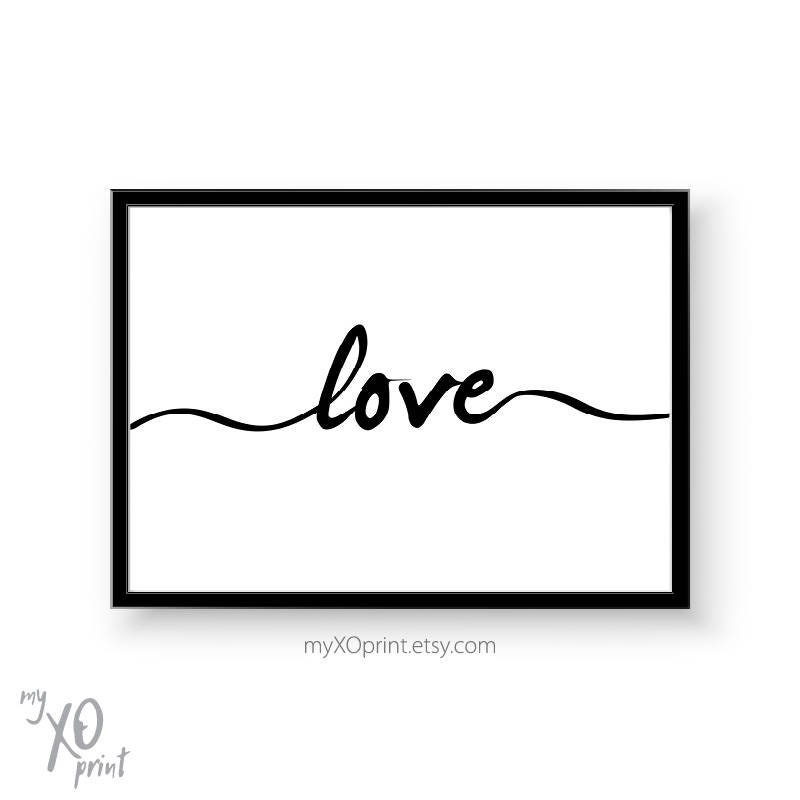 Love Printable Art Modern Wall Decor Love Print Wall Art Etsy