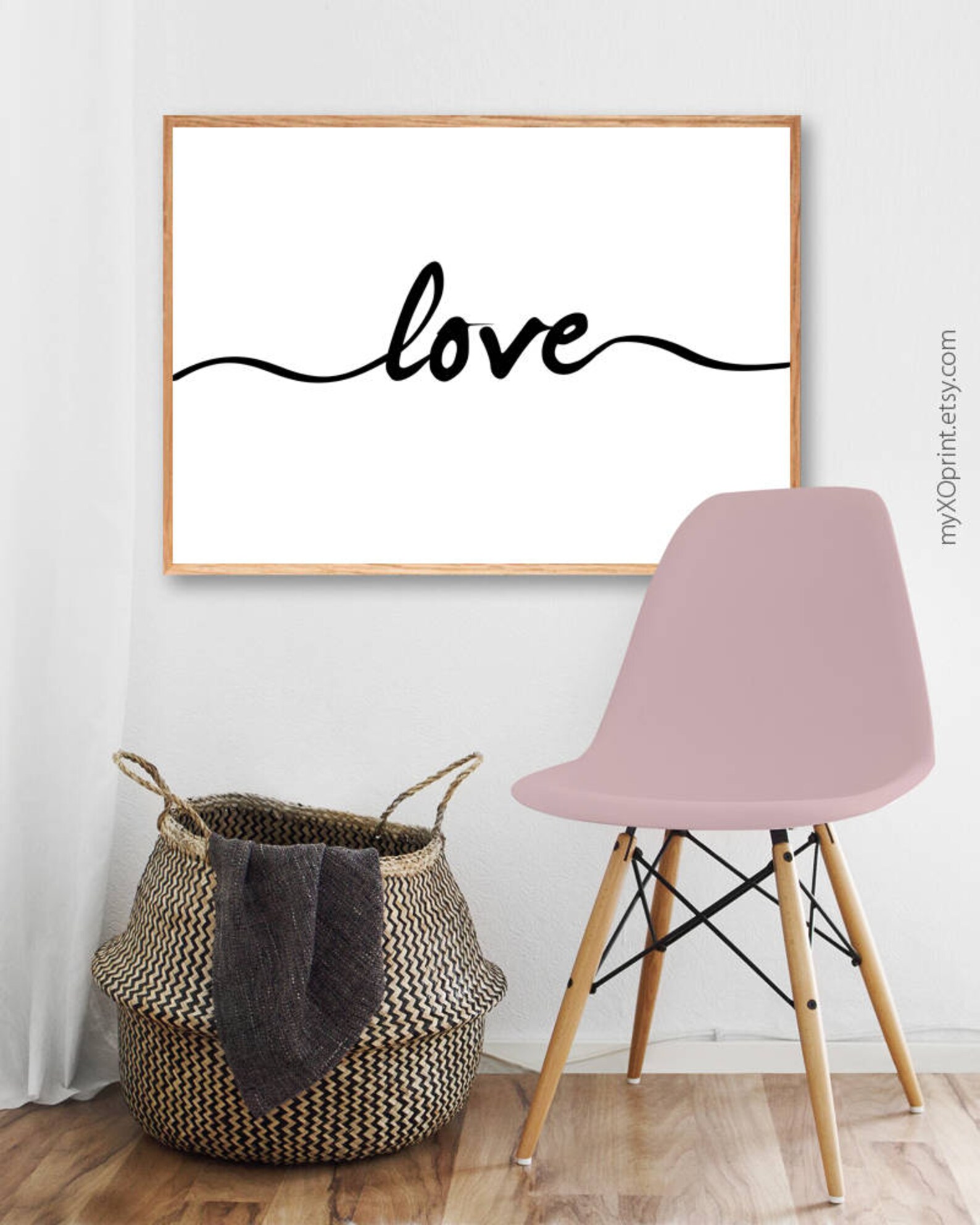 Love Printable Art Modern Wall Decor Love Print Wall Art - Etsy