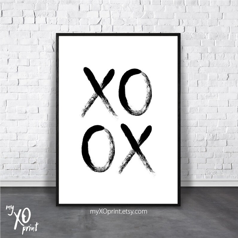XOXO Print Love Art Print Printable Art Bedroom Wall Art Etsy