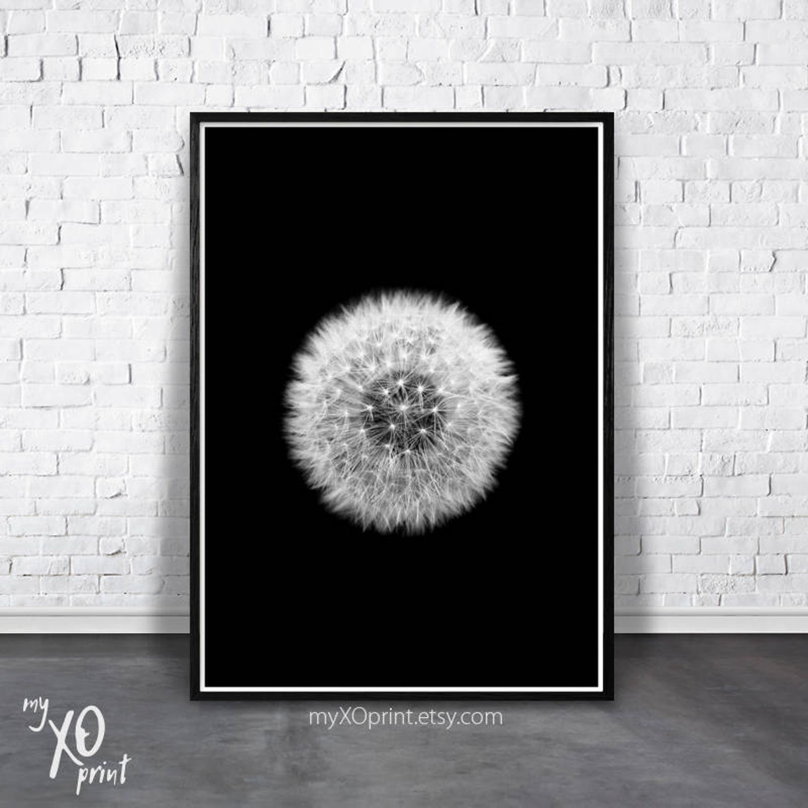 Make A Wish Art Dandelion Wall Print White Plant Print Etsy Make a wish art dandelion wall print white plant print etsy