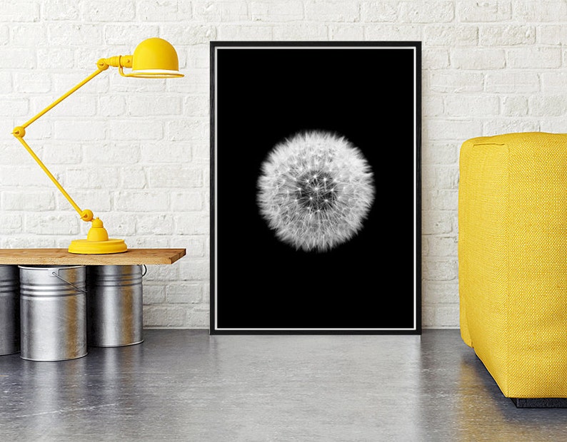 Make A Wish Art Dandelion Wall Print White Plant Print Etsy Make a wish art dandelion wall print white plant print etsy