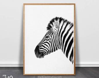 Zebra Print, Nursery Wall Decor, Safari Wall Art, Animal Print, Safari Print, Kids Room Wall Art, Baby Room Art, Large Poster, Printable Art