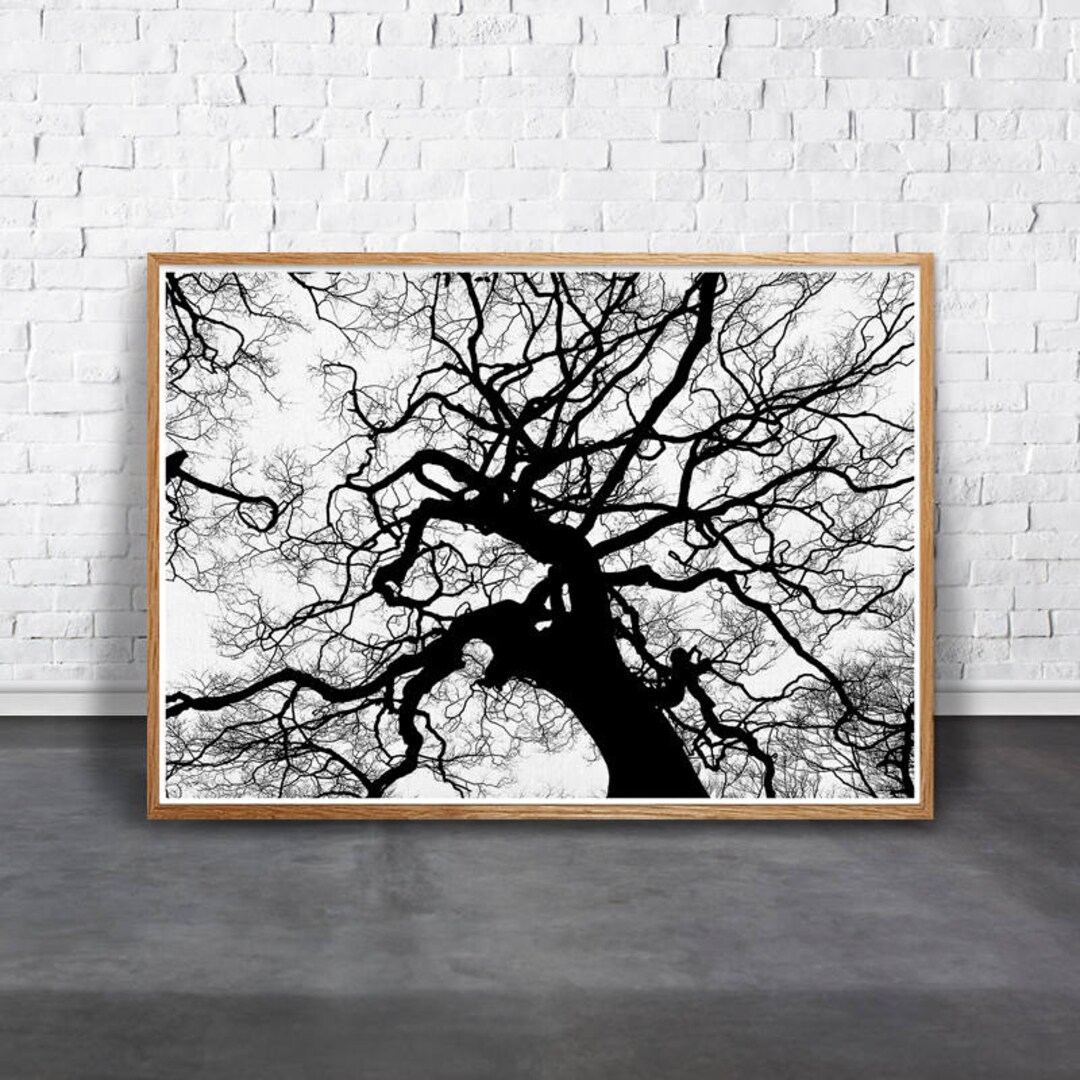 Abstract Tree Print Tree Wall Decor Scandinavian Art Tree Etsy