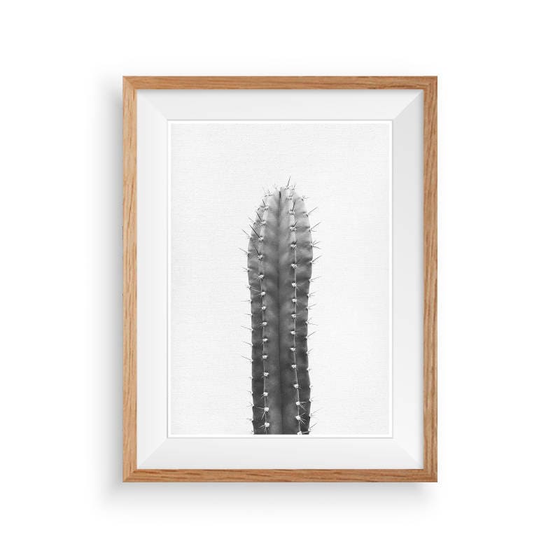 Black and White Art Cactus Print Cactus Wall Art Printable - Etsy