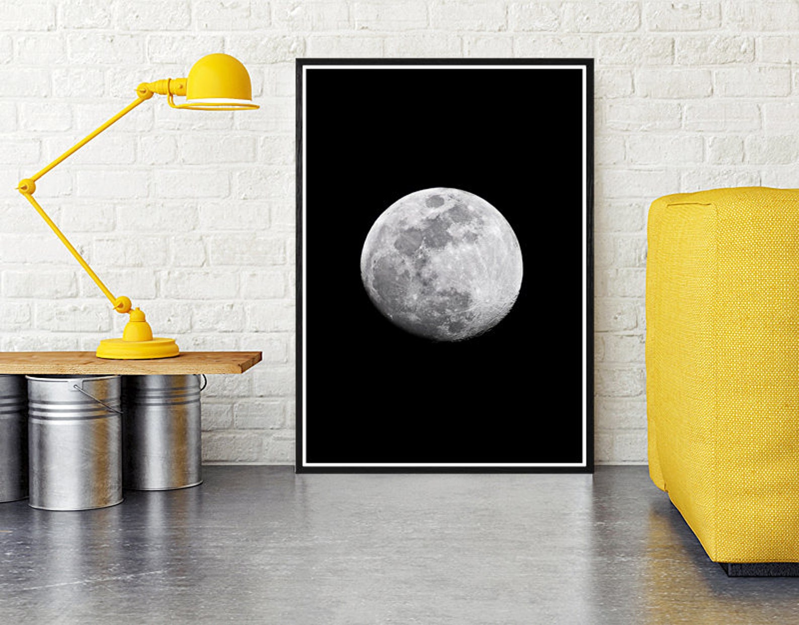 Black and White Art Moon Print Moon Wall Art Printable Art - Etsy