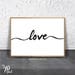 Love Printable Art Modern Wall Decor Love Print Wall Art - Etsy