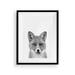 Fox Print Woodlands Nursery Animal Print Black and White - Etsy