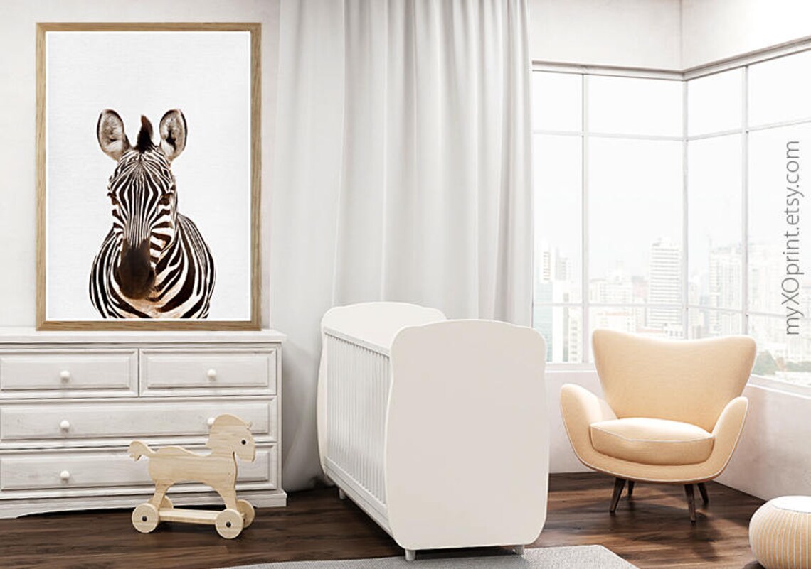 Zebra Print Nursery Animal Print Safari Nursery Decor Baby Etsy