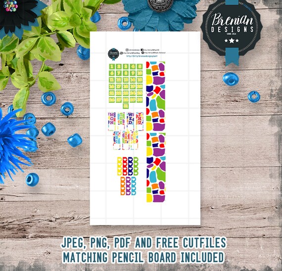 Transparent PNGsPDFS for Handcutters Hobo Weeks Planner Printable ...