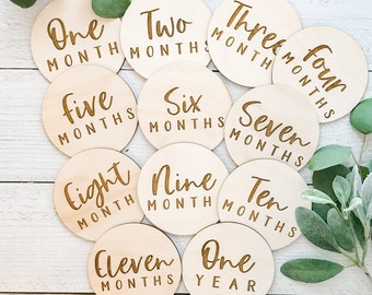 Months In Motion Baby Monthly Milestone Stickers Infant Photo Prop for First Year| Set of 20 1338 First Year Set of Baby Boy Month Stickers for Photo Keepsakes Shower Gift