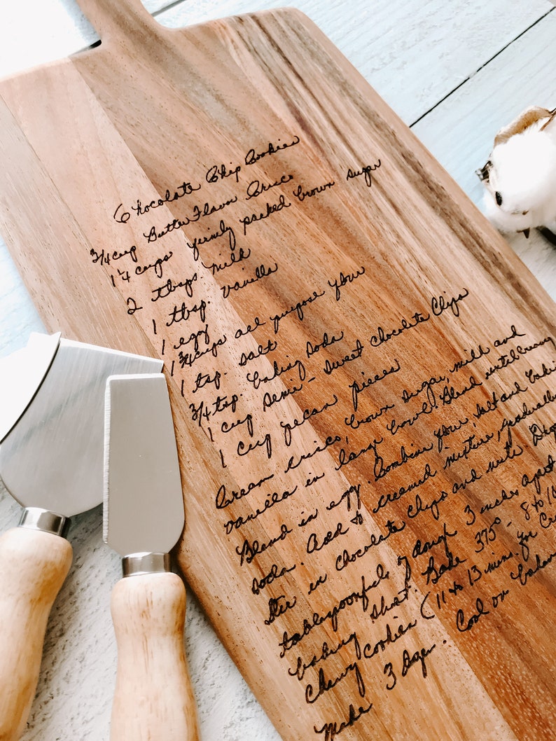 Engraved Handwritten Recipe Cutting Board Grandma&rsquo;s