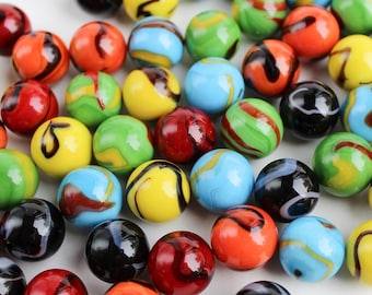Chinese Checkers Marbles Replacement Set - Swirl (Full Set of 60 + Extras)