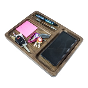 Walnut Hardwood EDC Tray Catchall Valet Tray