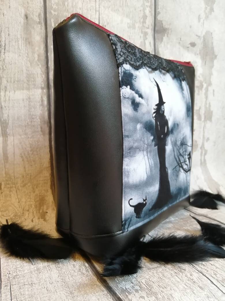 Gothic bag witch bag toiletry bag makeup bag travel bag Etsy