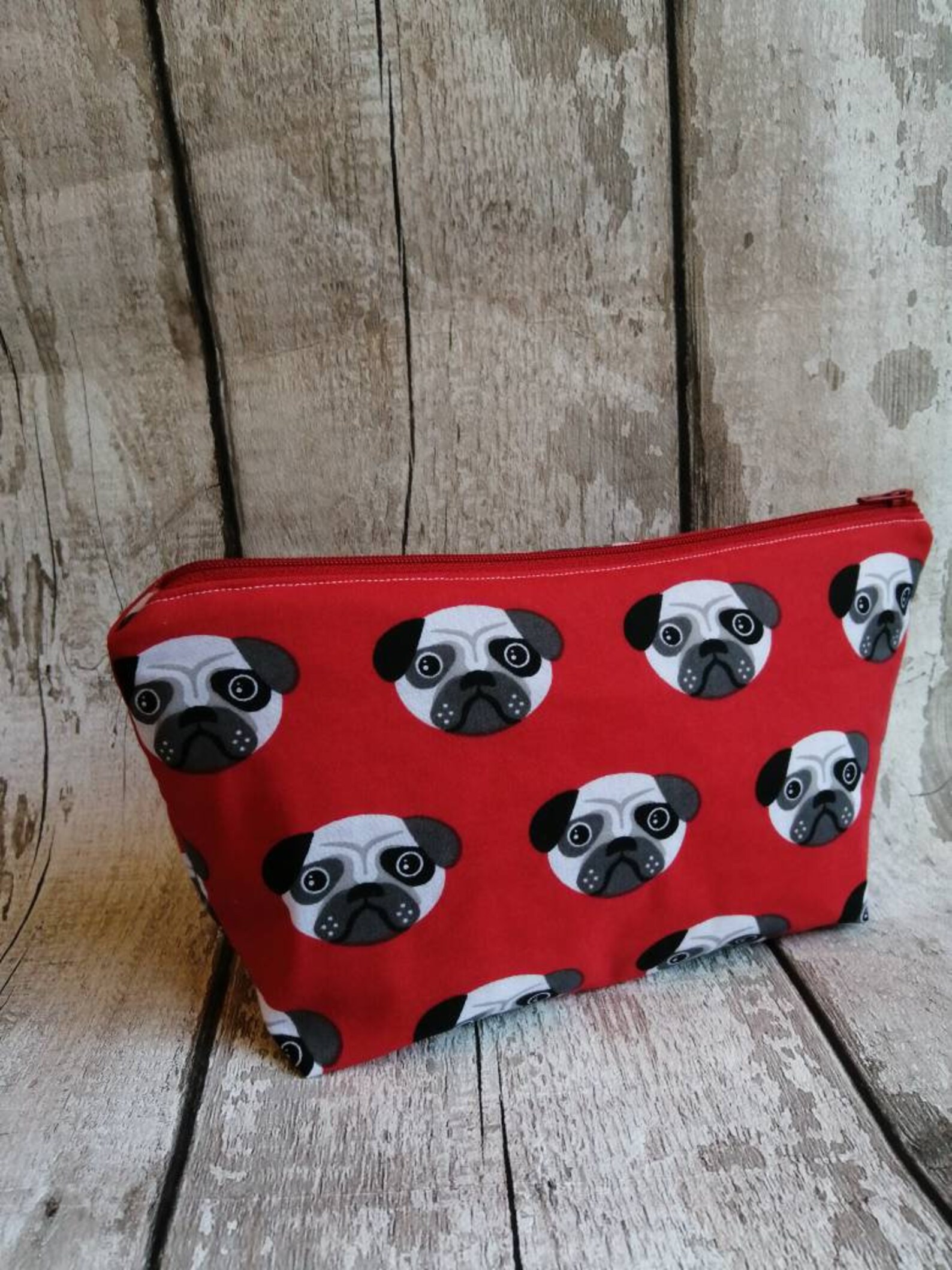 Pug bag pug gift toiletry bag cosmetic bag zipped pouch Etsy