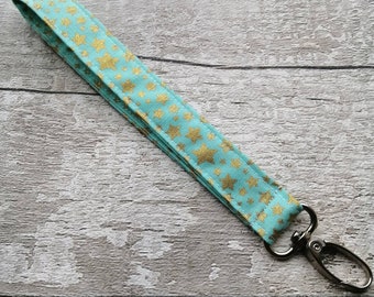 Key fob, key wristlet, wrist lanyard, key chain, key holder, lanyard keyring, keyring, stars gift, key fob lanyard, key fob wristlet,