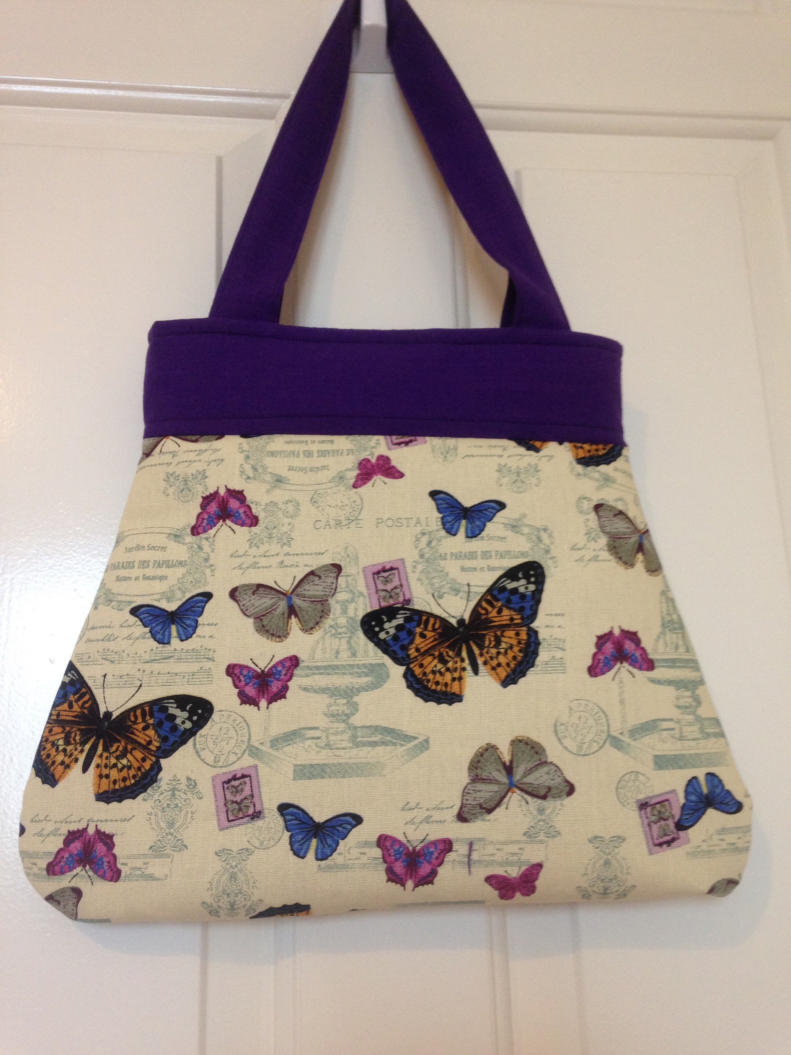 Butterfly Bag Butterfly Handbag Ladies Handbag Purple Etsy
