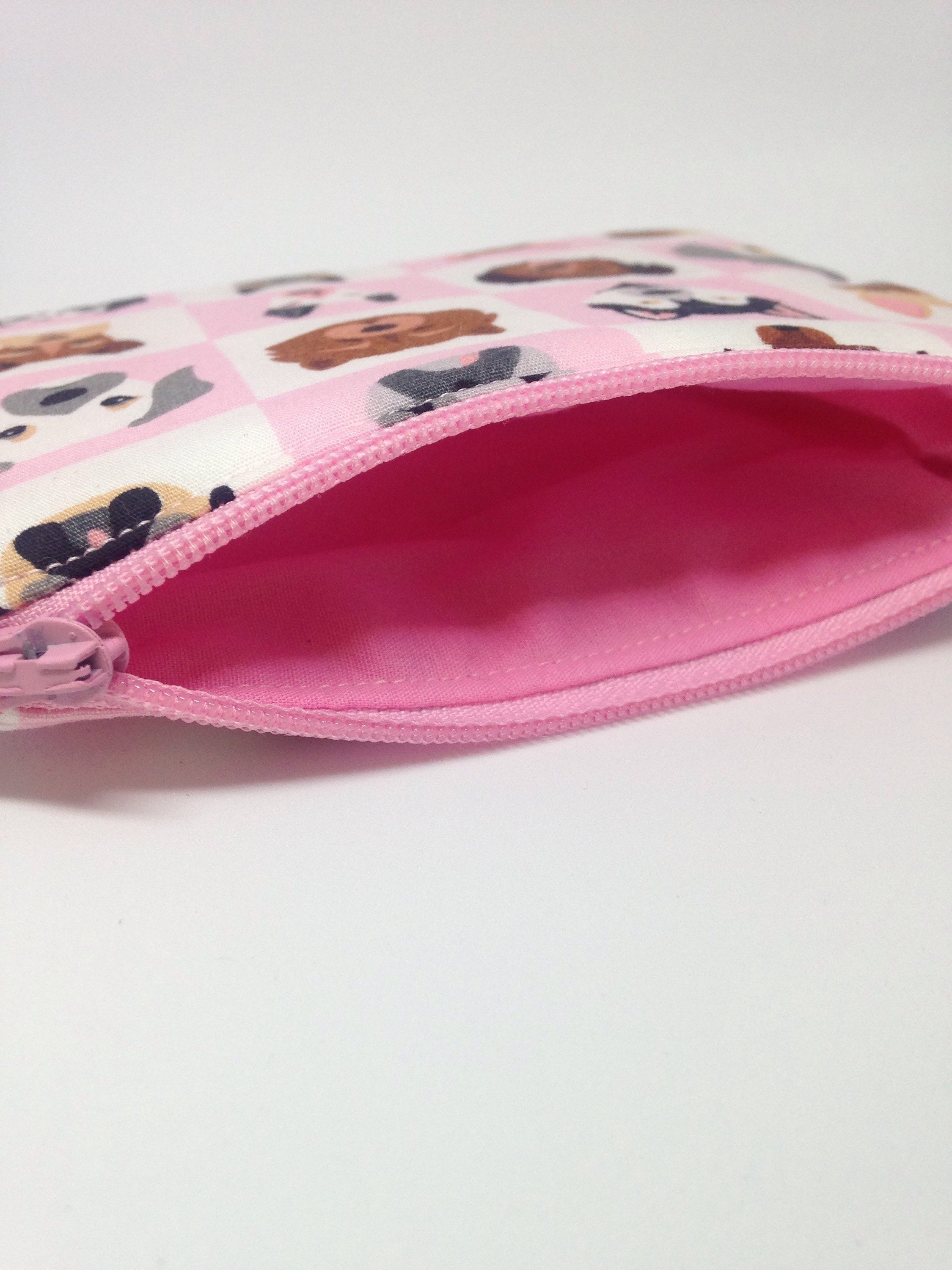 Dog purse pink purse coin purse girls purse zipped purse | Etsy