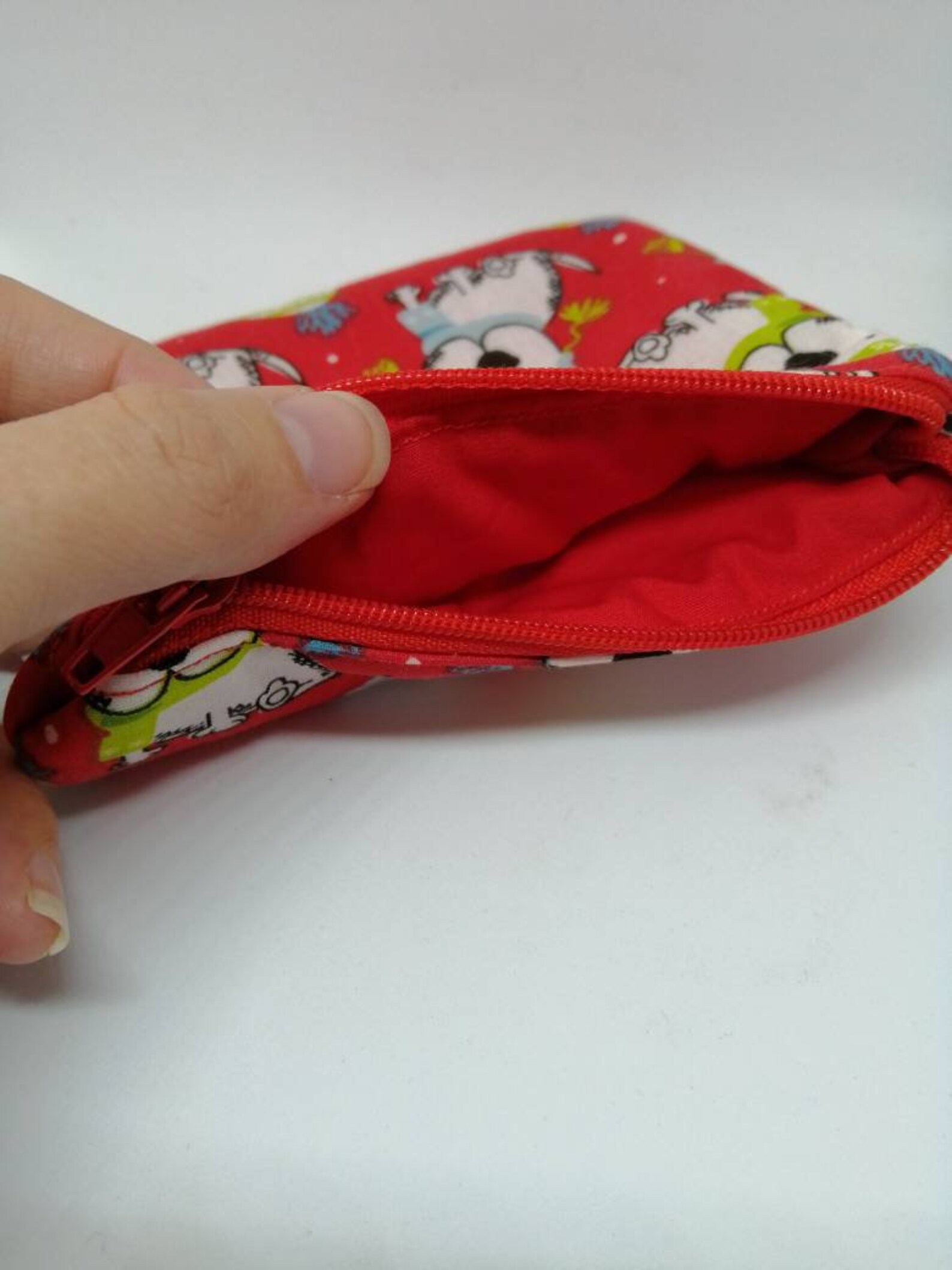 Dog Purse Red Purse Dog Coin Purse Xmas Purse Zipped Etsy