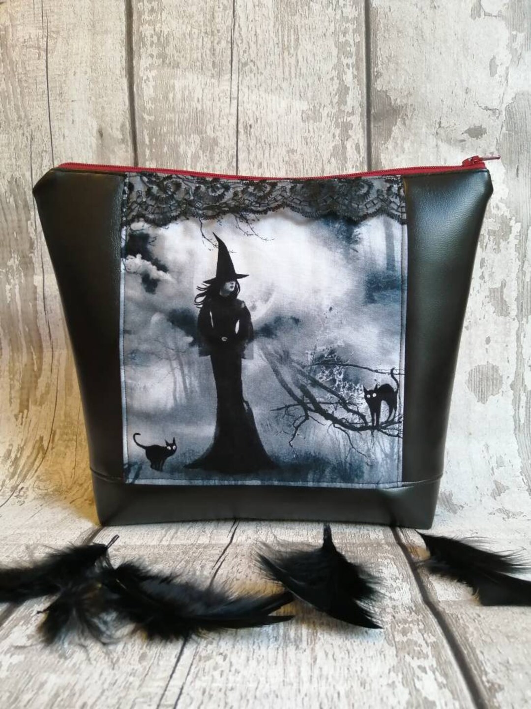 Gothic Bag, Witch Bag, Toiletry Bag, Makeup Bag, Travel Bag, Witch Gift