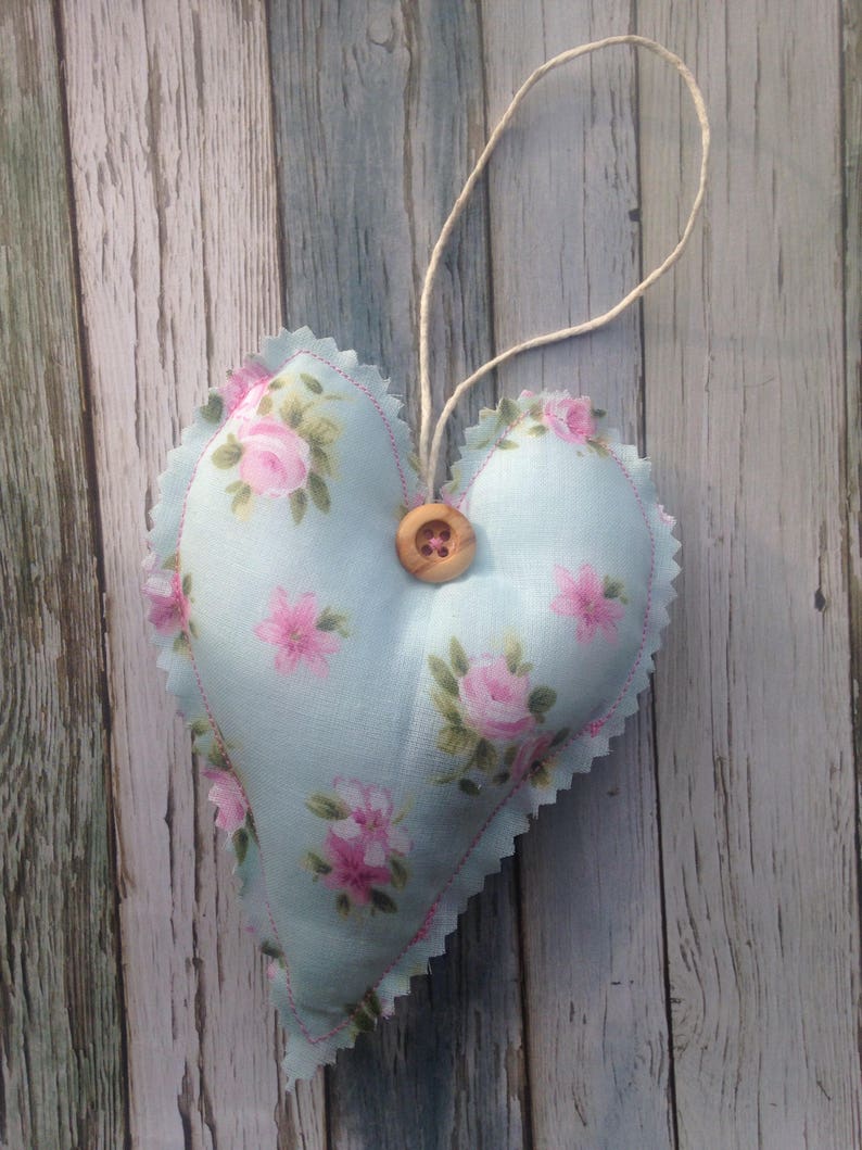 Shabby Chic flowery Metal Hanging Heart Home Decoration