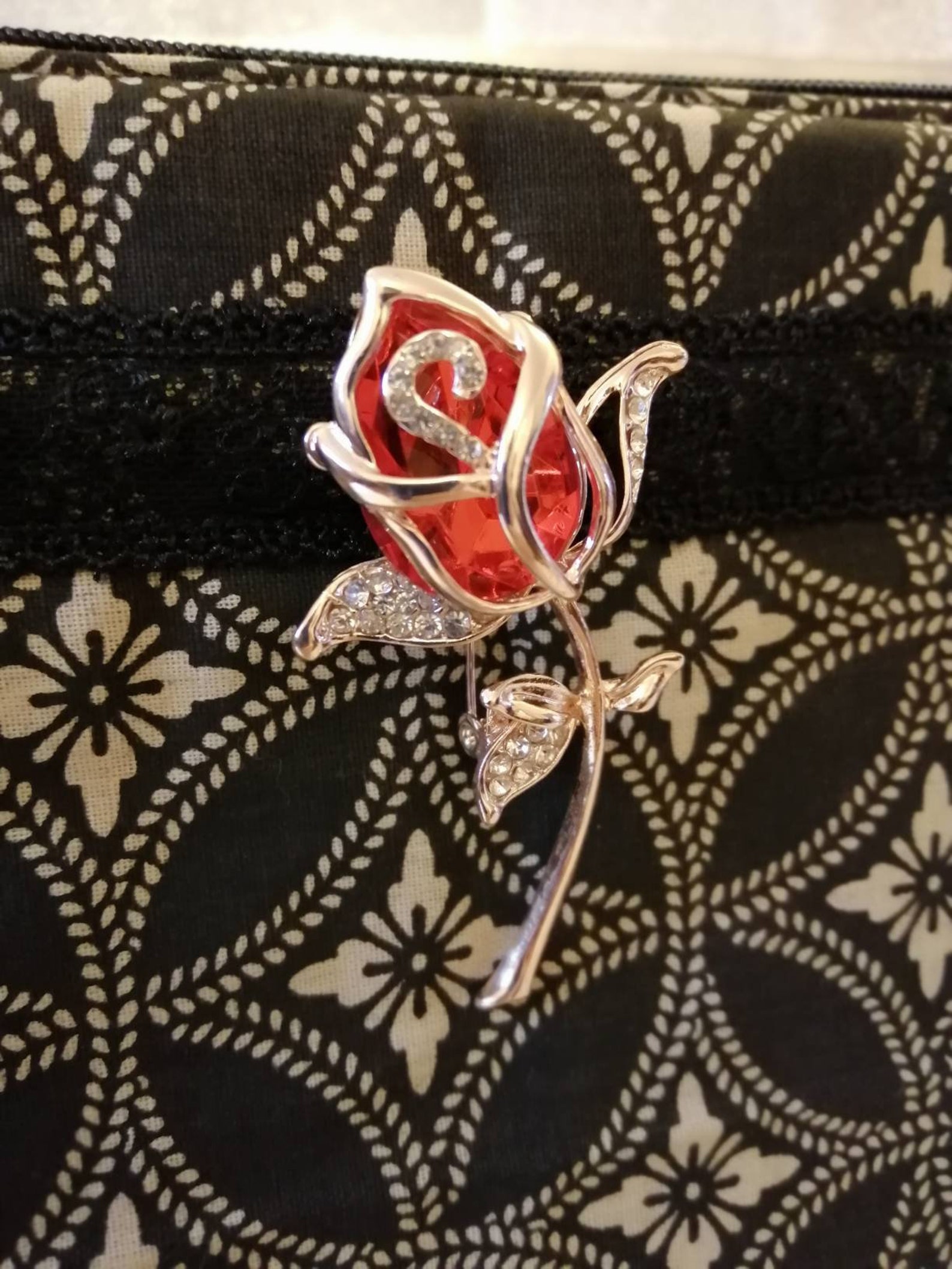 Black cosmetic bag black and gold bag black makeup bag Etsy