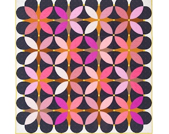 Retro Blossoms Quilt Pattern - PDF Download