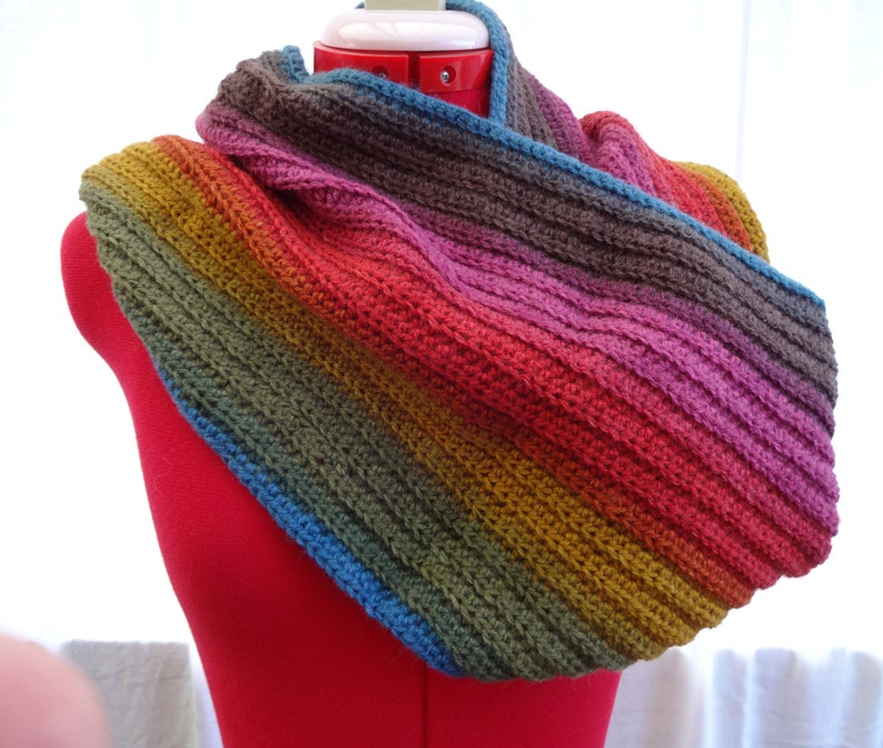 Original crocheted snood very soft wool handmade unique Etsy