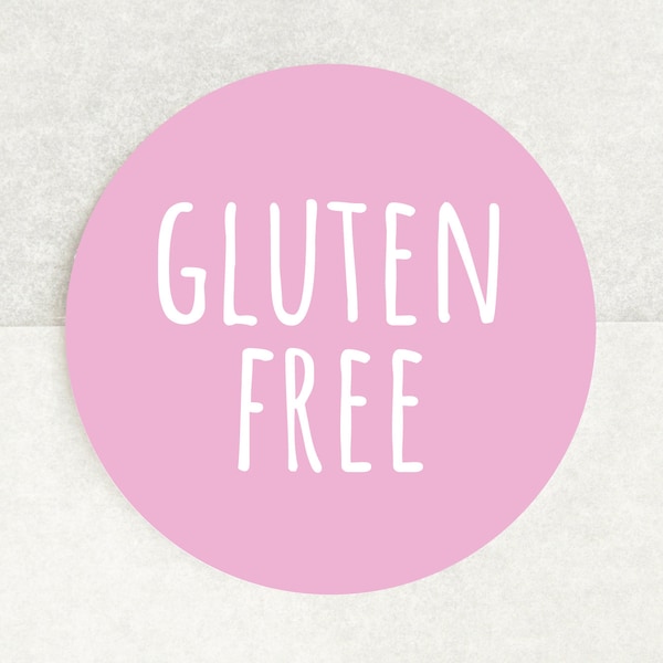 Gluten Free Stickers In Pink - Pack of 35