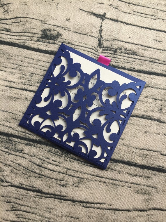 Diy Die Cut Wallet Style Wedding Invitations 50 100 Pack Etsy