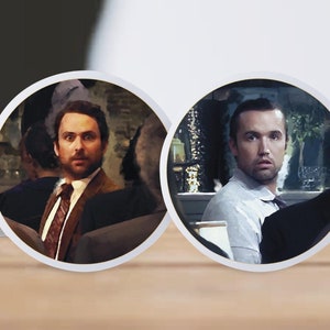 Mac & Charlie Staring Restaurant- Always Sunny - 8cm Vinyl Stickers