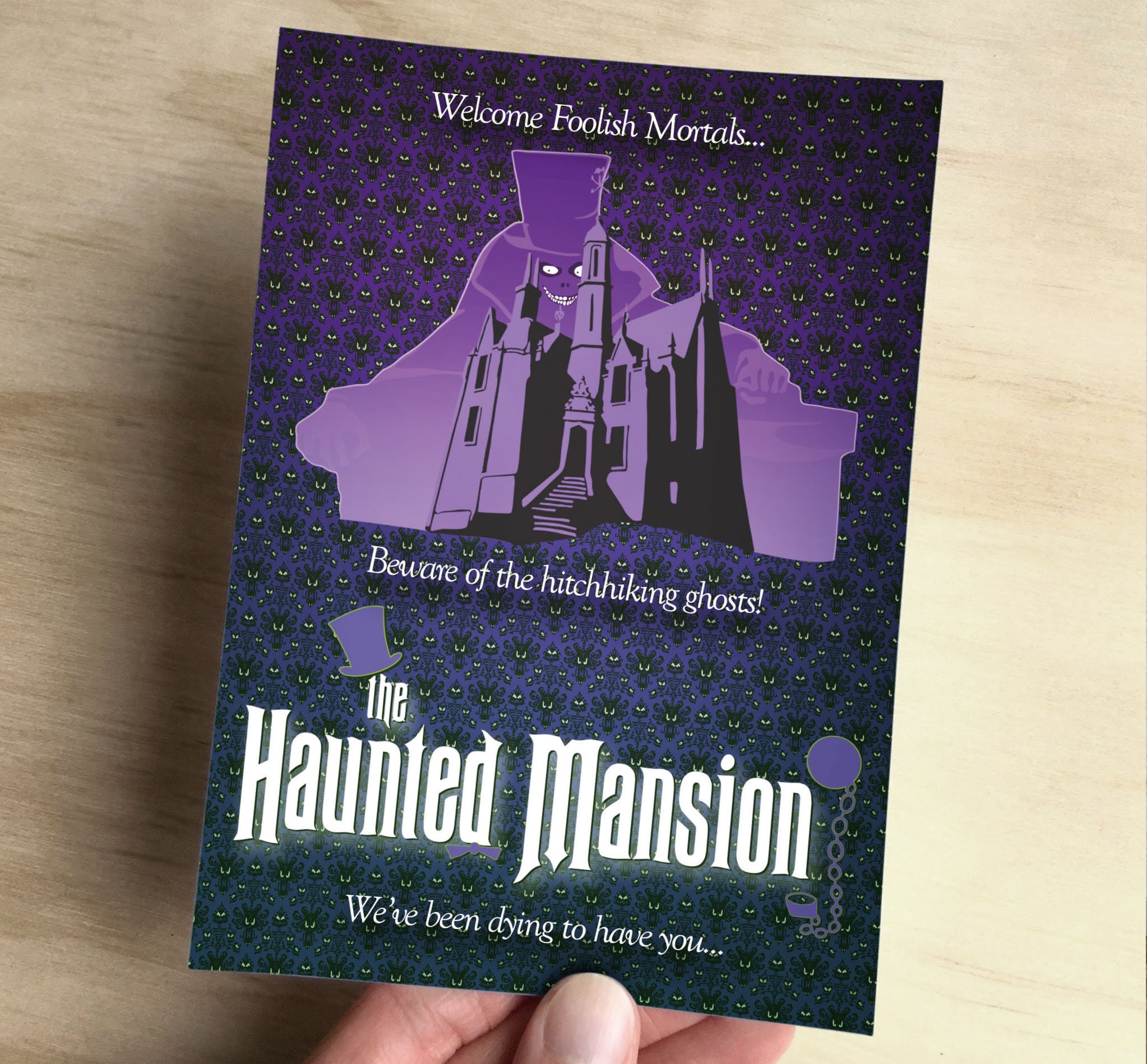 Haunted Mansion Disney Ride Art Print - A6 - Etsy