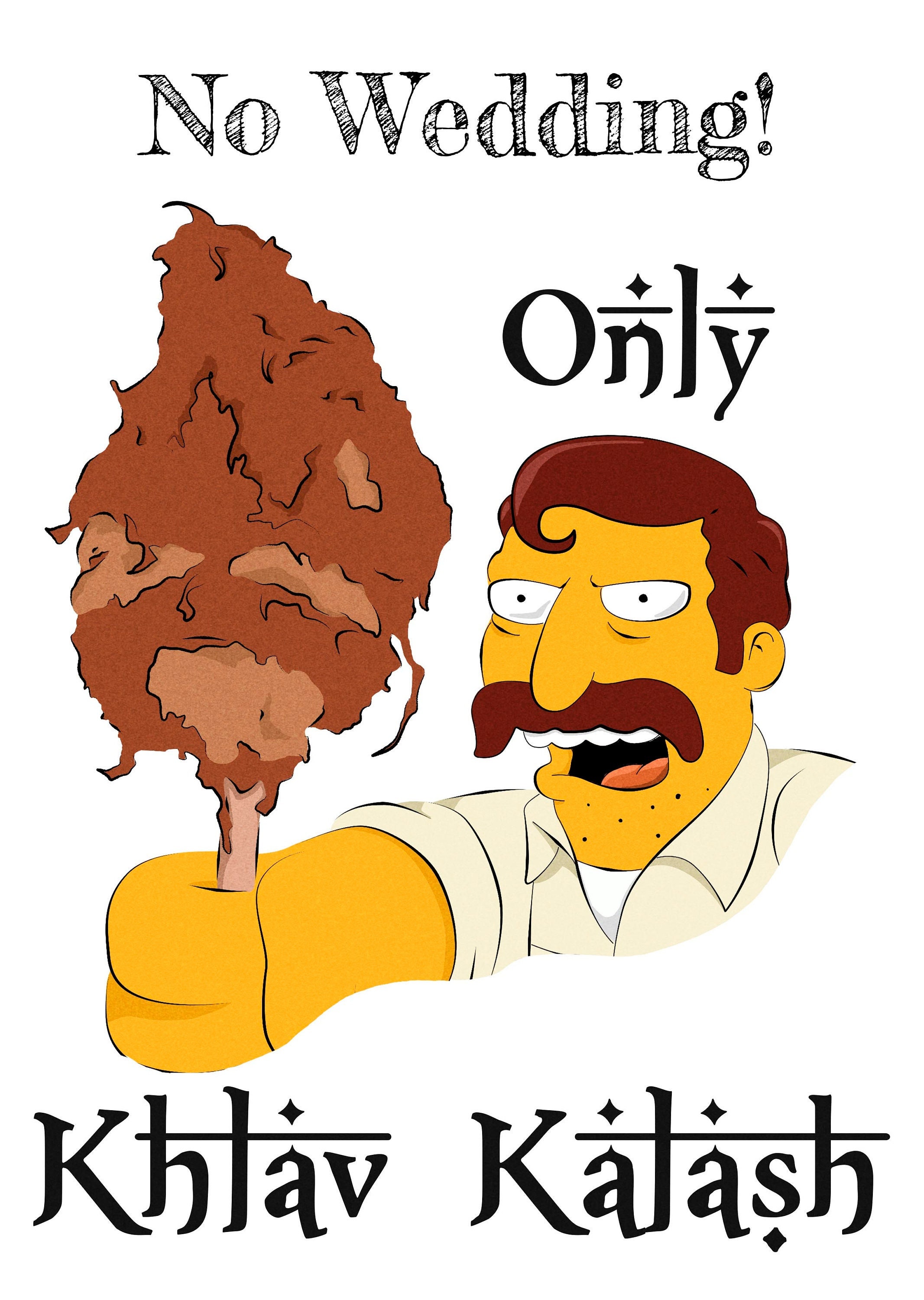 No Wedding Only Khlav Kalash the Simpsons Funny Card - Etsy India
