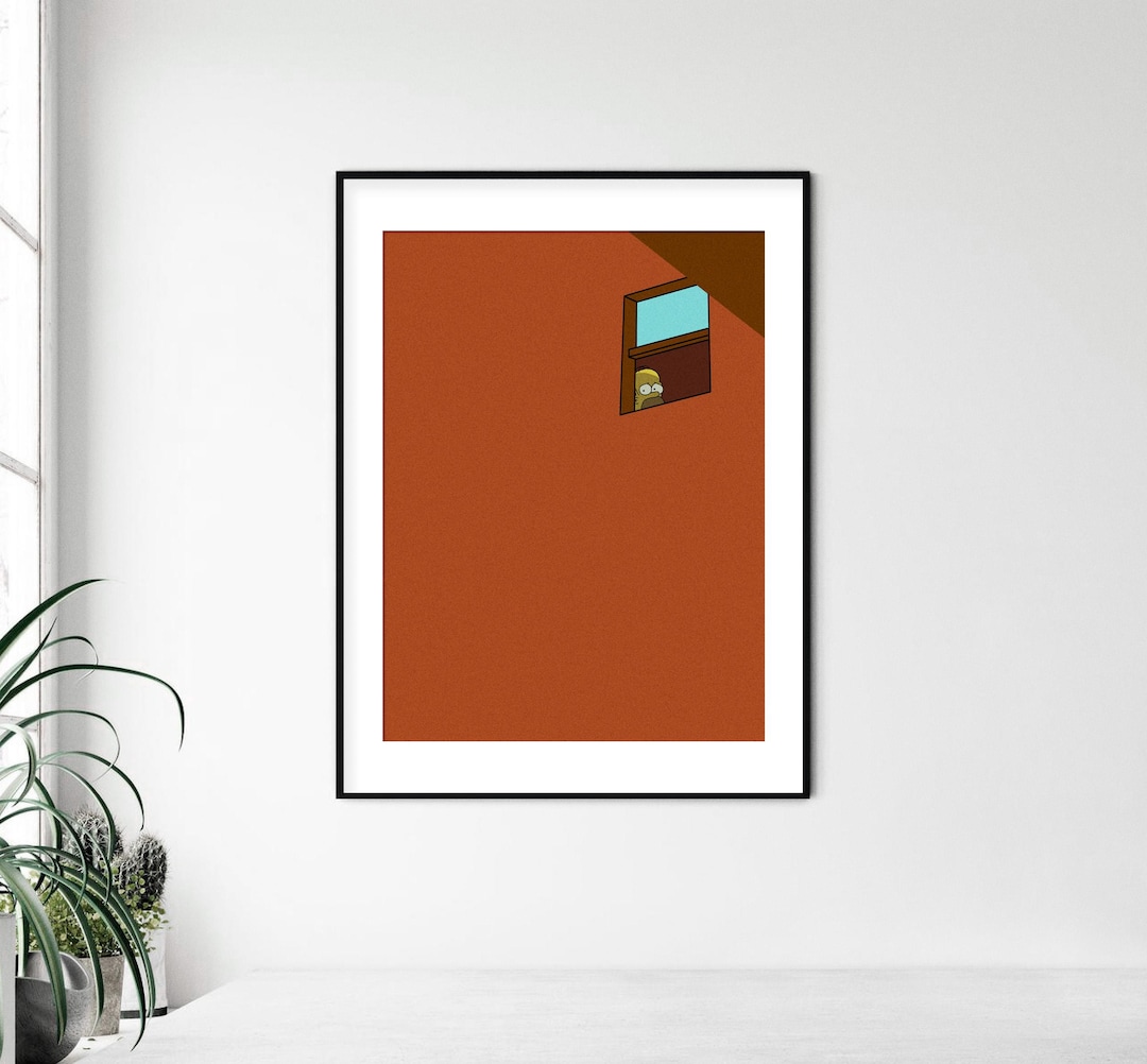 Homer at the Window - the Simpsons Art Print - Etsy