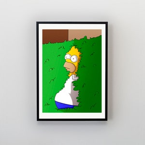 Homer keert terug naar het bos - Meme - kunstprint van hoge kwaliteit