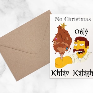 No Christmas Only Khlav Kalash - Os Simpsons - Cartão de Natal Engraçado
