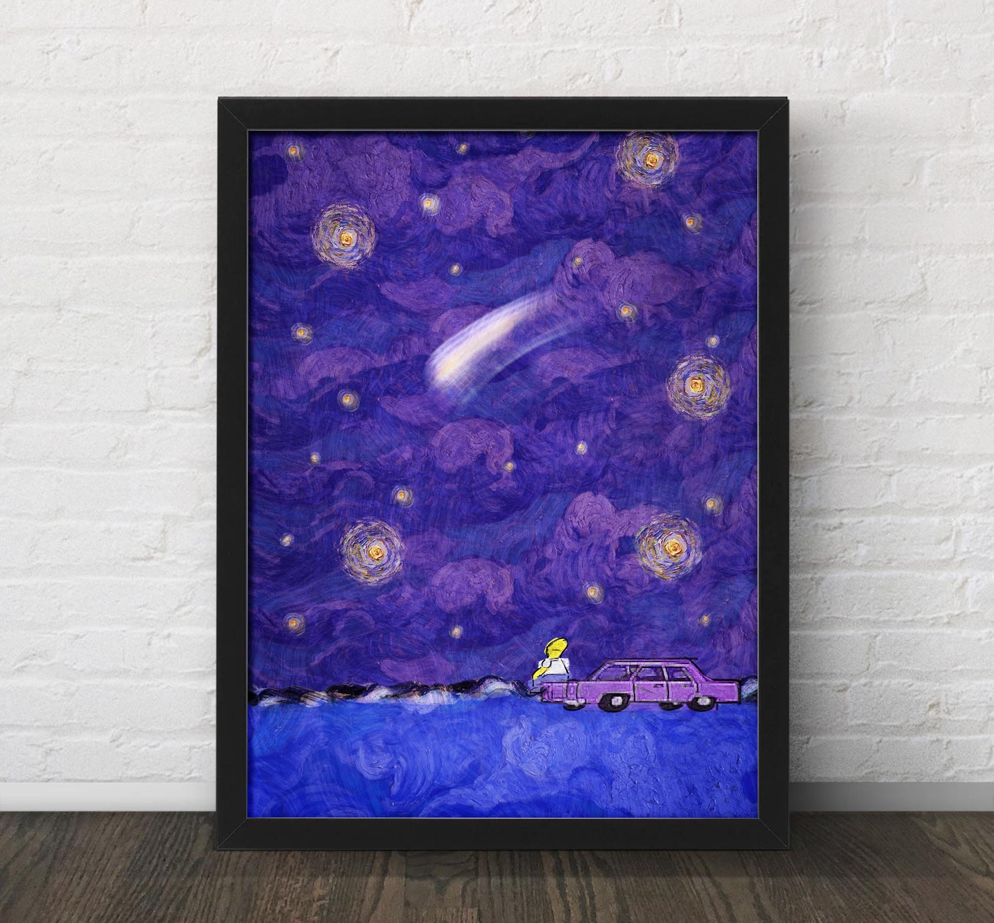 ホーマーの星月夜 - ホーマーの母 - シンプソンズ ゴッホ風絵画 - 高
