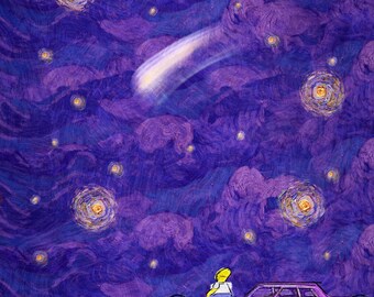 ホーマーの星月夜 - ホーマーの母 - シンプソンズ ゴッホ風絵画 - 高