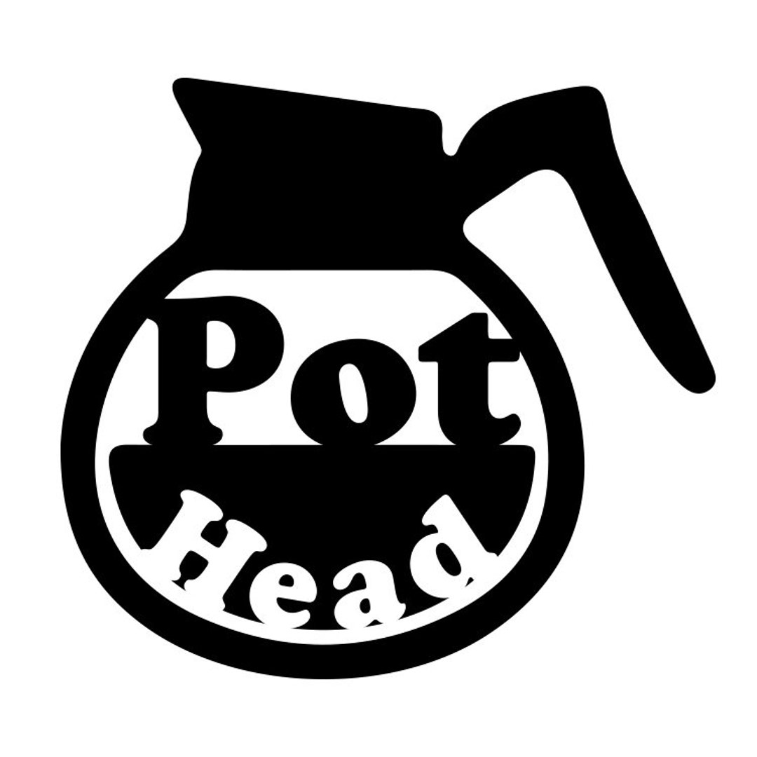 Coffee Pot Head Vinyl Decal Etsy