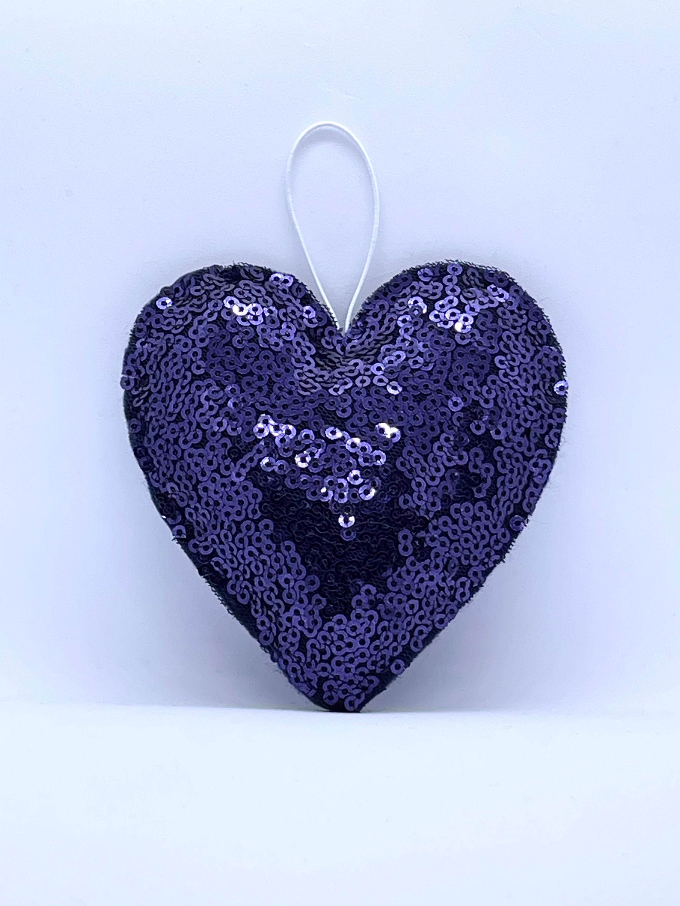 Navy blue sparkling sequin heart 9cm x 8.5cm size. A real | Etsy